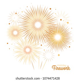 Vector holiday firework. Independence day of America