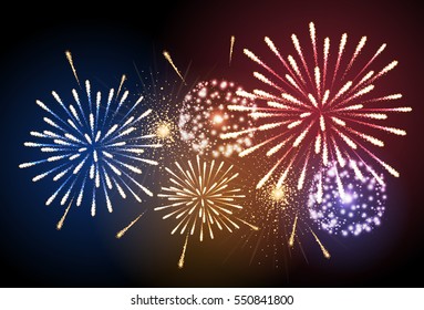 Vector holiday firework. Independence day