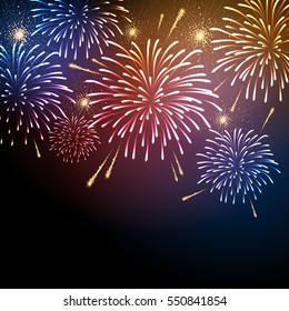 Vector holiday firework. Independence day