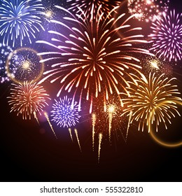 Vector holiday firework. Independence day