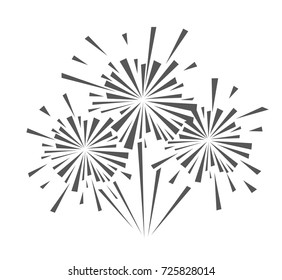 Vector holiday firework. Independence day of America