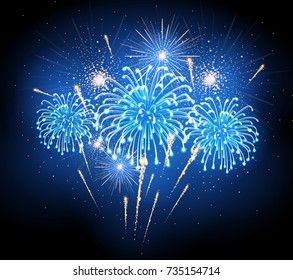 Vector holiday firework. Independence day