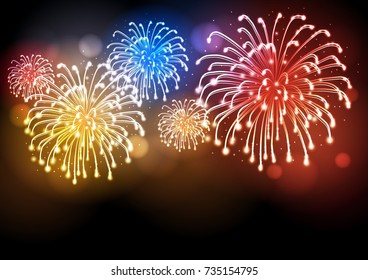 Vector holiday firework. Independence day