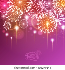 Vector holiday fireworks