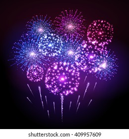 Vector holiday fireworks