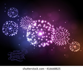Vector holiday fireworks