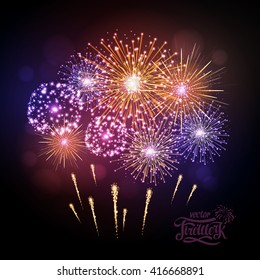 Vector holiday fireworks