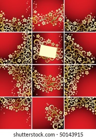 Vector Holiday floral background