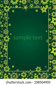 vector holiday frame and background with stars and plenty empty space. Easy to edit. For invitations, announcements and photo frame