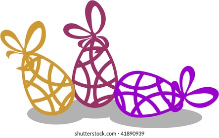Vector. Holiday gift egg in color 02