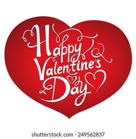Vector holiday greeting card. Happy Valentine's Day