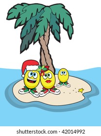 vector holiday greetings from paradise