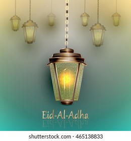 Vector holiday illustration of Eid Al Adha. 