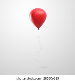 vector holiday illustration of flying realistic glossy balloon