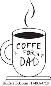 vector holiday illustration of Happy Fathers Day. Good for posters, banners, prints, cards, logos, signs, etc.