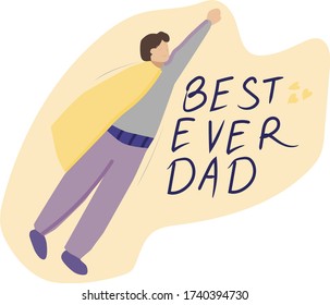 vector holiday illustration of Happy Fathers Day. Good for posters, banners, prints, cards, logos, signs, etc.
