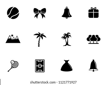 Vector Holiday Illustrations - Summer And Winter Vacation Sign Symbols, Tourism Travel Icons.