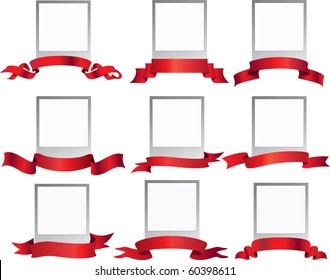 Vector holiday photo frame for long time.