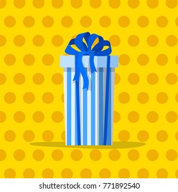 vector holiday present colored gift boxes, packaging pile. Flat cartoon isolated illustration on a white background. Christmas, new year birthday gift concept