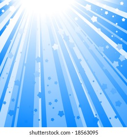 Vector holiday  starburst from the sky