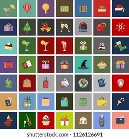 vector holiday, summer, travel vacation and christmas icons. hotel, travel and tourism sign symbols