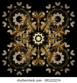 Vector for holiday Thanksgiving day, a simple hand-drawn winter design on black background.