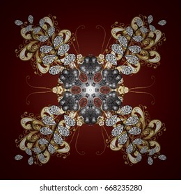 Vector for holiday Thanksgiving day, a simple hand-drawn winter design on brown background.