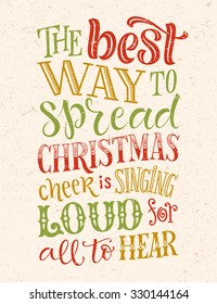 Vector holidays lettering. Christmas text for invitation and greeting card, prints and posters. Hand drawn vintage christmas design