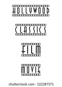 Vector Hollywood Signage Set