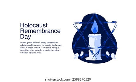 vector holocaust remembrance day poster template