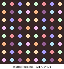 Vektorgrafik von Hologram-Punkten-Mosaikhintergrund. bunter geometrischem Muster. kreatives Dekor.