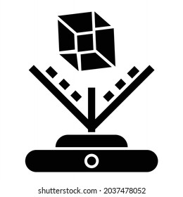 Vector Hologram Glyph Icon Design

