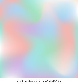 Vector holographic abstract background pastel colors. Holographic texture for design