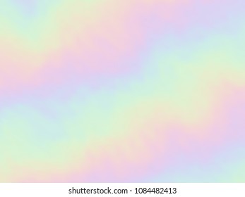 Vector holographic background. Pearlescent texture. Iridescent design in pastel hues. Hologram abstract background.