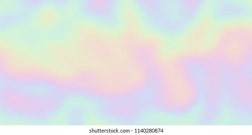 Vector holographic background. Pearlescent texture. Iridescent design in pastel hues. Hologram abstract background.