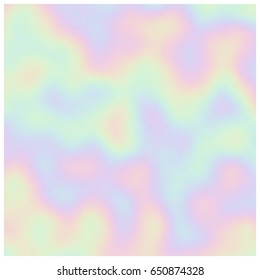 Vector holographic background. Pearlescent texture. Design element in pastel hues.