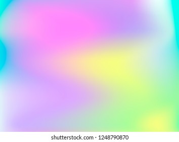 Vector Holographic Background, Shining Rainbow Colored Backdrop, Wallpaper Template.