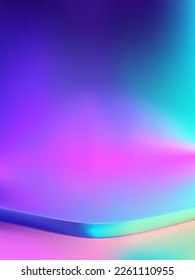 Vector Holographic or Iridescent Studio Shot Product Display Background for Beauty, Fashion and Trendy Products.	