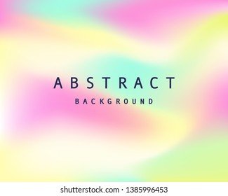 Vector holographic retro 80s, 90s cover template with colorful abstract glitch waves. Blurred gradient background for flyers, banners, web pages, presentations and posters.