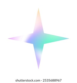 Vetor holográfico adesivo em estilo 90s.Isolado brilhante forma de cromo.Moderno iridescente ícone ou símbolo de folha em y2k estética.Trendy emblema para banners,marketing de mídia social,marca,embalagem,ofertas