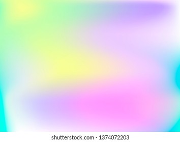 Vector Holography Background, Shining Rainbow Colored Backdrop, Wallpaper Template.