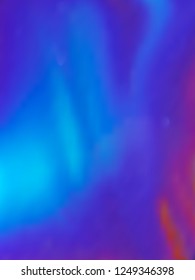 Vector holography foil rainbow iridescent texture. For fantasy and fashion print in blue and purple bright colors.