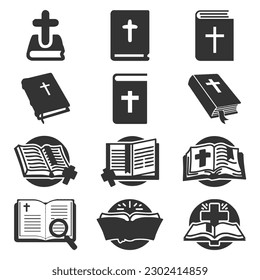 Vector holy bible icon design