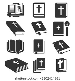 Vector holy bible icon design