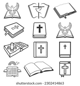 Diseño de iconos de la bíblica sagrada