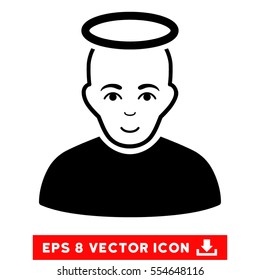 Vector Holy Man EPS vector icon. Illustration style is flat iconic black symbol on a transparent background.
