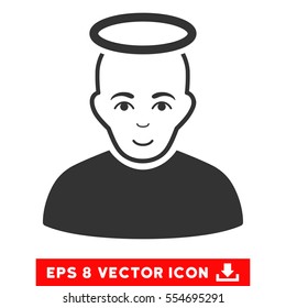 Vector Holy Man EPS vector pictograph. Illustration style is flat iconic gray symbol on a transparent background.