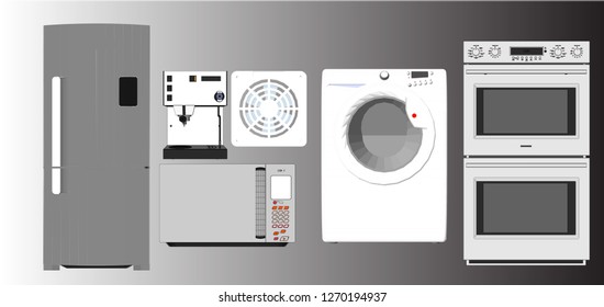 Vector home appliances