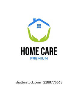 Vector home care logo design illustration idea