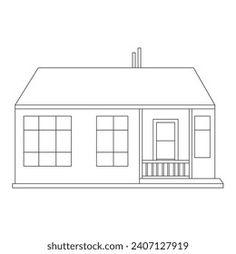 Vector Home coloring book page
